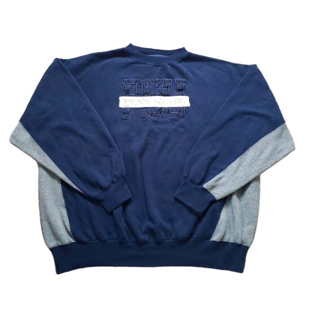 Vintage 90s Crable Sportswear Penn State University Sz XL Mens Blue Sweatshirt